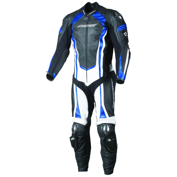 AGV Sport Phantom Leather One Piece Race Suit: Blue