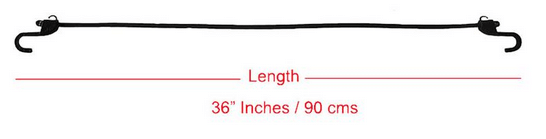 MOTOTECH GRAPPLER BUNGEE CORDS TIE-DOWN 36 INCHES: BLACK