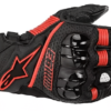 ALPINESTARS TWIN RING LEATHER GLOVES MM93: Black / Red