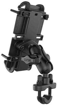 RAM QUICK-GRIP XL PHONE MOUNT WITH HANDLEBAR U-BOLT BASE: 6.2 inches