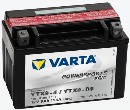 VARTA POWER SPORTS AGM BATTERY: YTX9BS