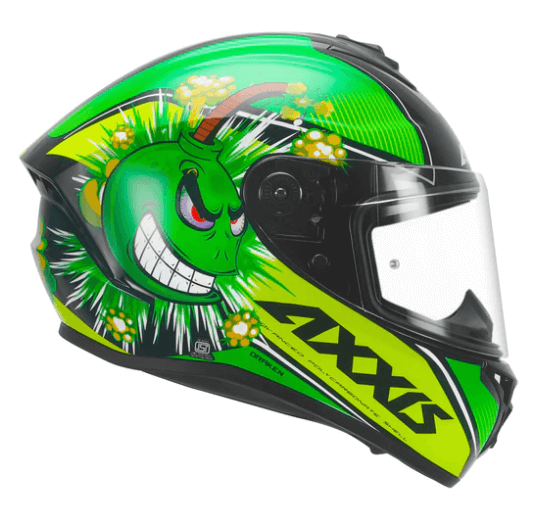 AXXIS DRAKEN BOMS A6 GLOSS HELMETS Green Suzuki Motorcycles